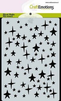 Sjabloon sterren hemel - Carla Creaties A6