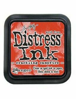 Distress ink pad crackling campfire