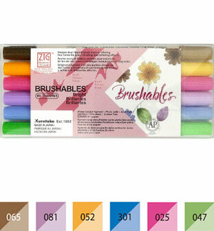 Zig Brushables set 6 colors bright