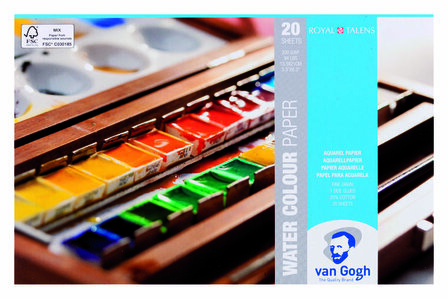 Aquarelpapier - Wit - 10,5x15cm - 300 Gram - Van Gogh - 12 vellen