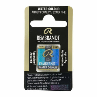 Rembrandt aquarelverf napje 862 kameleon violet-blauw-groen