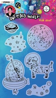 Clear stamp A5 Walk-about&nbsp;- Out of this world nr. 69