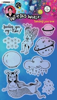 Clear stamp A5 Sending you love - Out of this world nr. 72
