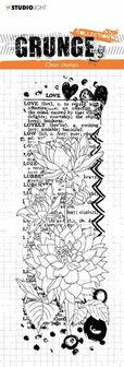 Clear stamp Dahlia flower love - Grunge collection 7.0 nr. 103