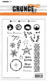 Clear stamp Winter/Christmas extras - Grunge collection 7.0 nr. 106
