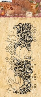 Clear stamp Lace magnolias - JMA Warm &amp; cozy nr. 107