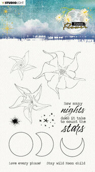 Clear stamps A6 How many nights - Moon flower nr. 133