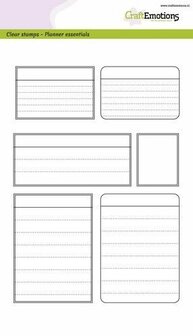 Clearstamps A5 - Planner Essentials Kaders - Clear Stempel - Siliconen Stempel - Transparante Stempel - Scrapbooking Stempel - Knutselen &amp; Mixed Media - A5 Formaat