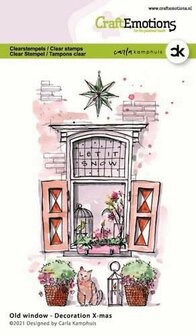 Clearstamps A6 - Oud Raam Decoration X-mas Carla Kamphuis - Clear Stempel - Siliconen Stempel - Transparante Stempel - Scrapbooking Stempel - Stempel Voor Kaarten Maken - A6 Formaat