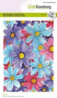 Clearstamps A6 - Kate 4 Achtergrond Carla Creaties - Siliconen Stempel - Transparante Stempel - Clear Stamp Set - Scrapbooking Stempel - Stempel Voor Knutselen &amp; Kaarten Maken - A6 Formaat