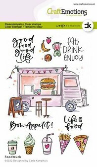 Clearstamps A6 - Foodtruck Carla Kamphuis - Clear Stempel - Siliconen Stempel - Transparante Stempel - Scrapbooking Stempel - Stempel Voor Knutselen &amp; Kaarten Maken - A6 Formaat