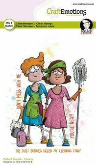 Clearstamps A6 - Perfect People Cleany Sara Lindenhols - Clear Stempel - Siliconen Stempel - Transparante Stempel - Scrapbooking Stempel - Stempel Voor Kaarten Maken - A6 Formaat