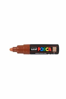 Krijtstift - Chalkmarker - Universele Marker - Uni Posca Marker - bruin - PC-7M - 4,5mm - 5,5mm - Medium Punt - 1 stuk