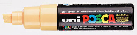 Krijtstift - Chalkmarker - Universele Marker - Uni Posca Marker - Zalmrose - PC-8K - 8mm - Beitelpunt - Large - 1 stuk