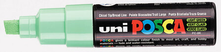Krijtstift - Chalkmarker - Universele Marker - Uni Posca Marker - Lichtgroen - PC-8K - 8mm - Beitelpunt - Large - 1 stuk