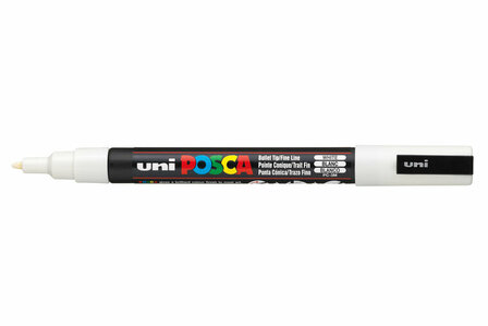 Posca Marker - Universele Stift - Wit - Papier, Karton, Metaal, Hout, Plastic, Keramiek - Lijndikte 1,5mm - Posca - 1 stuk
