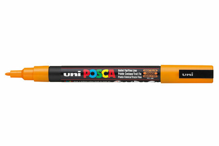 Universele Stift - Oranje - Kleuren, Tekenen, Textiel, Papier, Keramiek - 1,5mm - Posca - 1 stuk