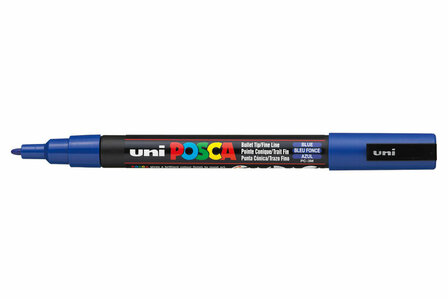 Krijtstift - Chalkmarker - Universele Marker - Uni Posca Marker - 33 donkerblauw - PC-3M - 0,9mm - 1,3mm - 1 stuk