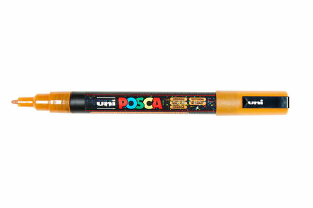 Posca Marker - Paintmarker - Universele Stift - #4 - Oranje glitter - PC-3ML - lijndikte 0,9-1,3ML - 1 stuk