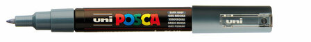 Krijtstift - Fineliner - Universele Marker - 61 Lei Grijs - Uni Posca Marker - PC-1M - 0,7mm - 1 stuk