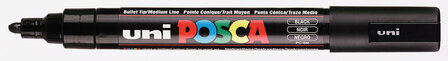 Posca Marker - Universele Stift - Zwart - Papier, Karton, Metaal, Hout, Plastic, Keramiek - Lijndikte 2,5mm - Posca - 1 stuk