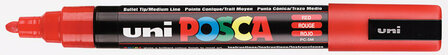 Posca Marker - Universele Stift - Rood - Papier, Karton, Metaal, Hout, Plastic, Keramiek - Lijndikte 2,5mm - Posca - 1 stuk