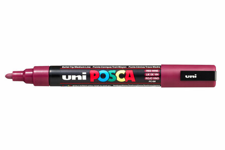 Posca Marker - Universele Stift - Wijnrood - Papier, Karton, Metaal, Hout, Plastic, Keramiek - Lijndikte 2,5mm - Posca - 1 stuk