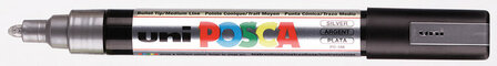 Posca Marker - Universele Stift - Zilver - Papier, Karton, Metaal, Hout, Plastic, Keramiek - Lijndikte 2,5mm - Posca - 1 stuk