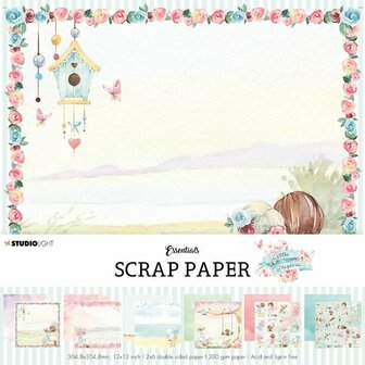 Scrapbook Papier - Background Paper Little Blossom nr. 04 - 304 x 304 cm - 200 grams - Studiolight