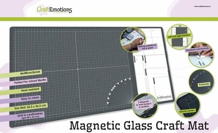 CraftEmotions Magnetic glass craft mat