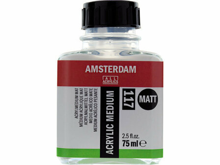 Acrylmedium Mat (117) - Acrylbinder - Matte Gel Medium - Transparante Vernis - Acrylverf Verdunner - Schildermedium - Glansloze Afwerking - Sneldrogend - 75 ml