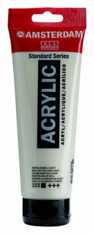 Amsterdam Acrylverf - 222 Napelsgeel Licht - Acrylverf - Pigmentrijke verf - Sneldrogende verf - Kunstschildersverf - Verf voor canvas - Verf voor hout - 250 ml