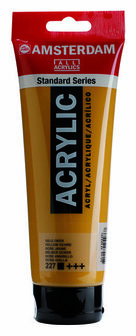 Amsterdam Acrylverf - 227 Gele Oker - Goudoker Acrylverf - Warm Oker - Mengbare Acrylverf - Rijke Pigmenten - Kunstschilders &amp; Mixed Media - 250 ml