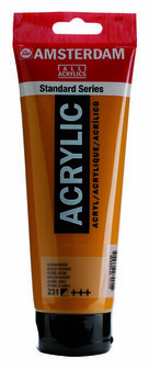 Amsterdam Acrylverf - Bruine Acrylverf - 231 Goudoker - Acrylic Paint - Acrylaatverf - Acrylic Paint - Hobbyverf - Kunstschildersverf - Warm Oker - Sneldrogende Verf - 250ml
