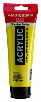 Amsterdam Acrylverf - 275 Primairgeel - Intense Gele Acrylverf - Mengbare Kleur - Geschikt voor Kunstschilders &amp; Mixed Media - 250 ml