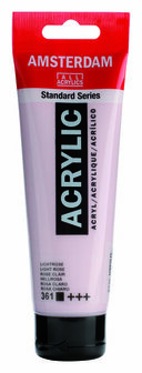 Amsterdam Acrylverf - 361 Lichtroze - Zachte Roze Acrylverf - Mengbare Pastelkleur - Voor Kunstschilders &amp; DIY Projecten - 120 ml