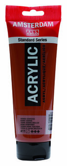 Amsterdam Acrylverf - 411 Sienna Gebrand - Acrylverf - Sneldrogende verf - Pigmentrijke verf - Kunstschildersverf - Kleurrijke verf - Verf voor canvas - Verf voor hout - Acrylverf kopen - Acrylverf se