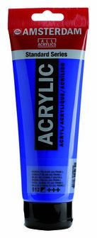 Amsterdam Acrylverf - Blauwe Acrylverf - 512 Kobaltblauw Ultramarijn - Acrylic Paint - Acrylaatverf - Acrylic Paint - Hobbyverf - Kunstschildersverf - Pigmentrijke Verf Voor Canvas - 250ml