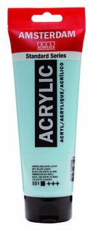 Amsterdam Acrylverf - Blauwe Acrylverf - 551 Hemelsblauw Licht - Acrylic Paint - Acrylaatverf - Acrylic Paint - Hobbyverf - Kunstschildersverf - Kleurrijke Pigmentrijke Verf - 250ml