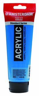 Amsterdam Acrylverf - Blauwe Acrylverf - 582 Mangaanblauw Phtalo - Acrylic Paint - Acrylaatverf - Acrylic Paint - Hobbyverf - Kunstschildersverf - Sneldrogende Pigmentrijke Verf - 250ml