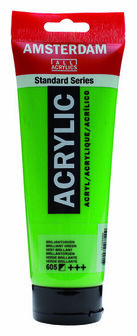Amsterdam Acrylverf - Groene Acrylverf - 605 Briljantgroen - Acrylic Paint - Acrylaatverf - Acrylic Paint - Hobbyverf - Kunstschildersverf - Kleurrijke Pigmentrijke Verf - 250ml
