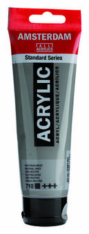 Amsterdam Acrylverf - Grijze Acrylverf - 710 Neutraalgrijs - Acrylic Paint - Acrylaatverf - Acrylic Paint - Hobbyverf - Kunstschildersverf - Sneldrogende Pigmentrijke Verf - 120ml