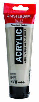 Amsterdam Acrylverf - Grijze Acrylverf - 718 Warmgrijs - Acrylic Paint - Acrylaatverf - Acrylic Paint - Hobbyverf - Kunstschildersverf - Warme Tint - 120ml
