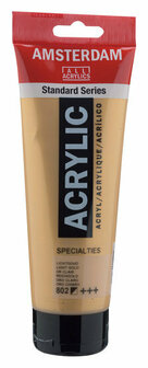 Amsterdam Acryl Specialties - 802 Lichtgoud - Acrylverf - Metallic verf - Sneldrogende verf - Kunstschildersverf - Kleurrijke verf - Verf voor canvas - 250 ml