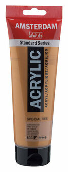 Amsterdam Acryl Specialties - 803 Donkergoud - Acrylverf - Metallic Verf - Sneldrogende Verf - Kunstschildersverf - Verf voor Canvas - Verf voor Hout - Hobbyverf - 250 ml