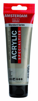Amsterdam Acryl Specialties - 815 Tin - Acrylverf - Speciale effecten verf - Metallic verf - Pigmentrijke verf - Sneldrogende verf - DIY schilderen - Verf voor glas - 120 ml