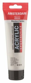Amsterdam Acryl Specialties - 817 Parelwit - Acrylverf - Sneldrogende Verf - Kunstschildersverf - Metallic Effect - Verf voor Canvas - Acrylverf Sets - 120 ml