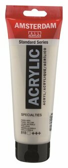 Amsterdam Acryl Specialties - Parelgele Acrylverf Met Speciale Effecten - 818 Parelgeel - Acrylic Paint - Acrylaatverf - Acrylic Paint - Sneldrogende Metallic Hobbyverf Geel - 250ml