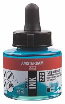 Amsterdam Acrylic Ink 522 turkooisblauw