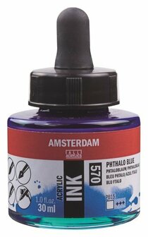 Amsterdam Acrylic Ink 570 phtaloblauw